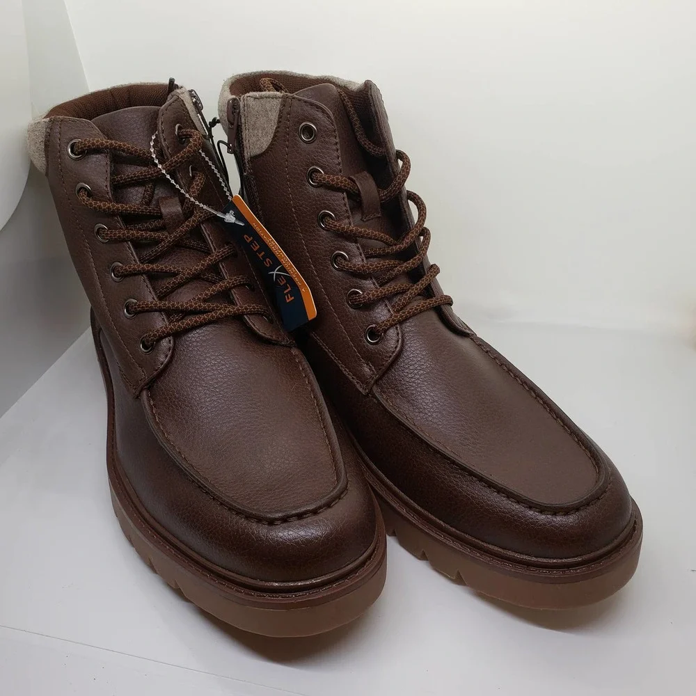 FLEXSTEP Hank men's brown wool boots 8